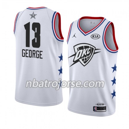 Män Oklahoma City Thunder Tröja Paul George 13 2019 All-Star Jordan Brand Vit Swingman Män Oklahoma City Thunder Tröja Paul George 13 2019 All-Star Jordan Brand Vit Swingman